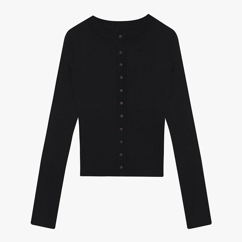 The Volu | Pull en tricot avec bouton