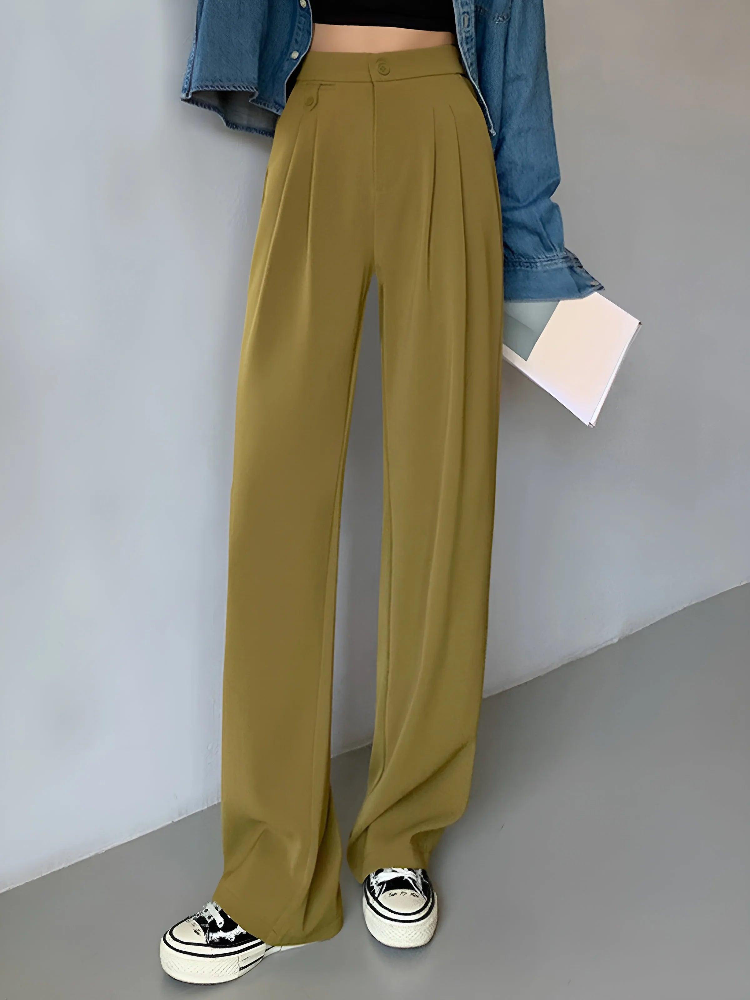 The Volu | Pantalon à jambes larges fancy