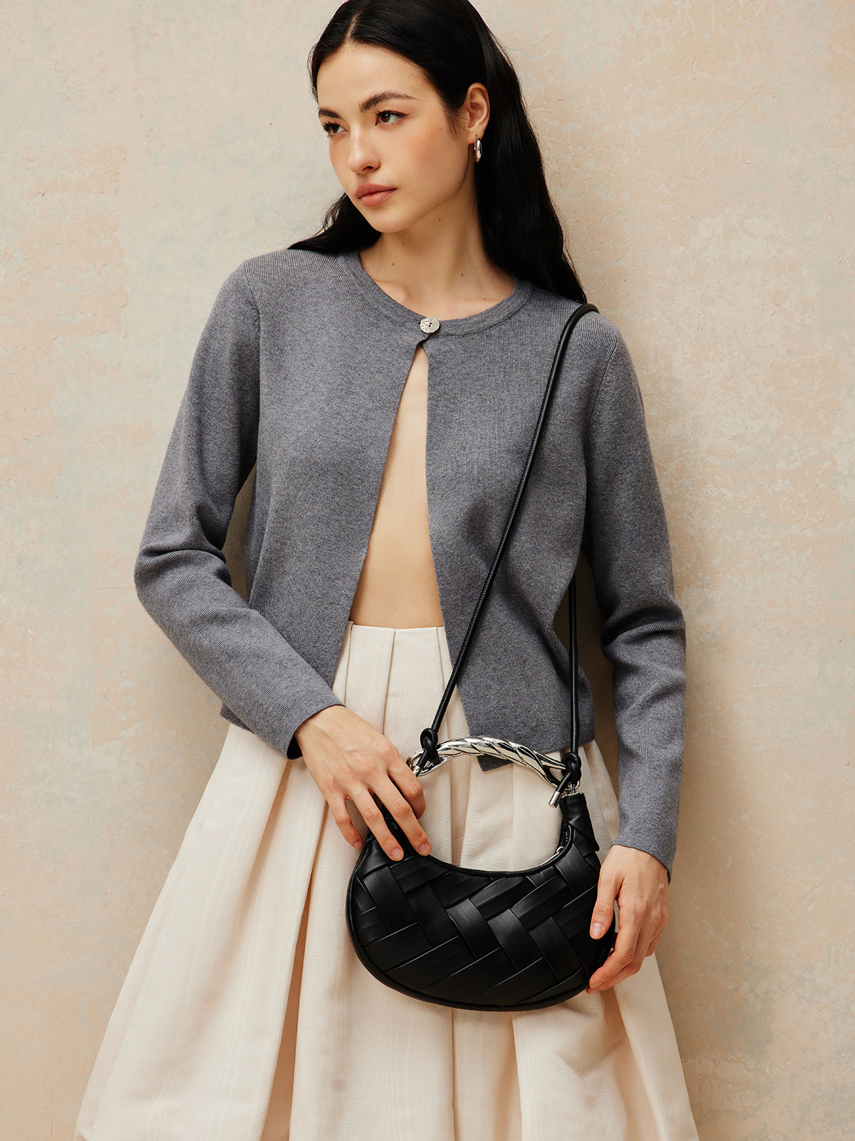 Borsa Crescent Intrecciata Selene