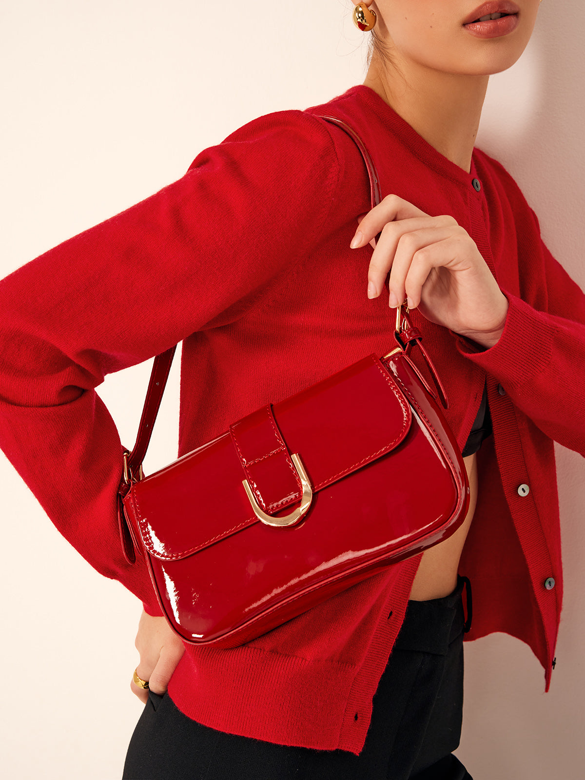 Borsa a Spalla Aurelle Glossy
