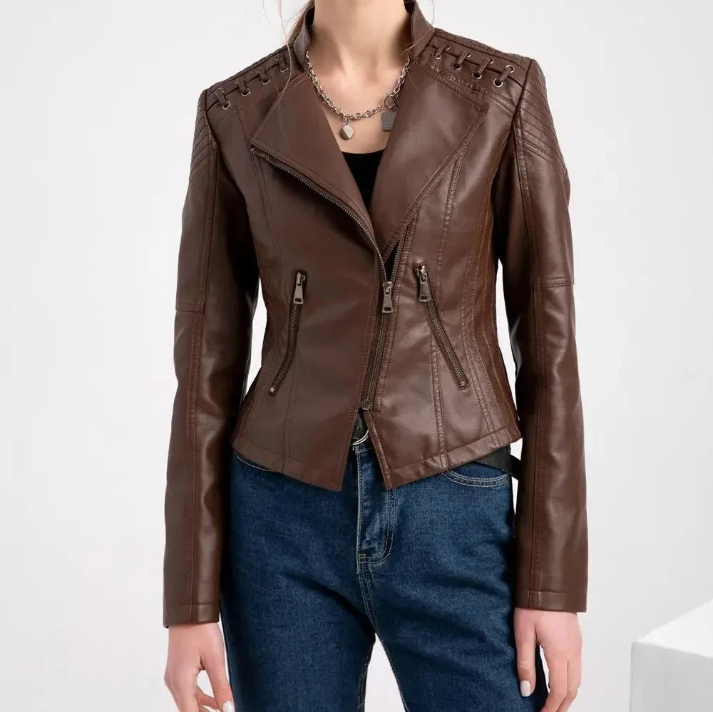 The Volu | Veste en cuir Debby pour femme
