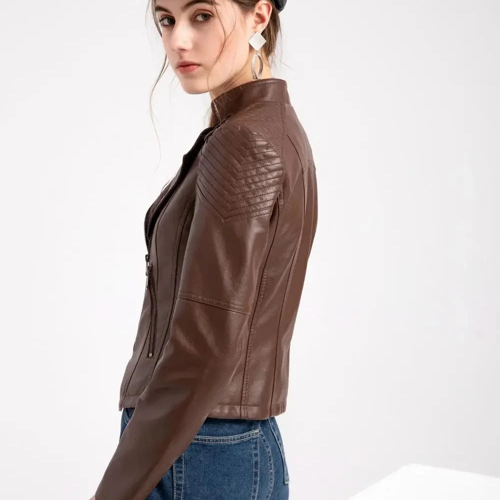 The Volu | Veste en cuir Debby pour femme