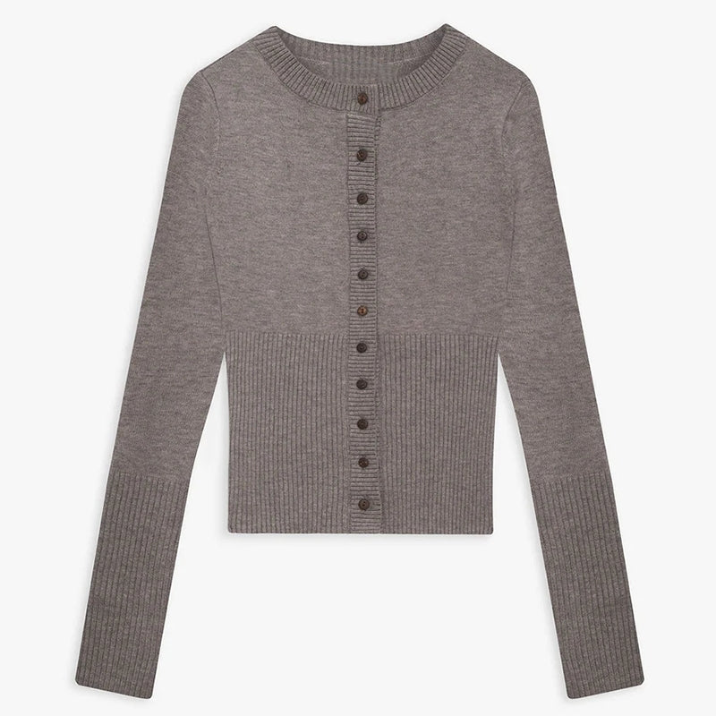 The Volu | Pull en tricot avec bouton