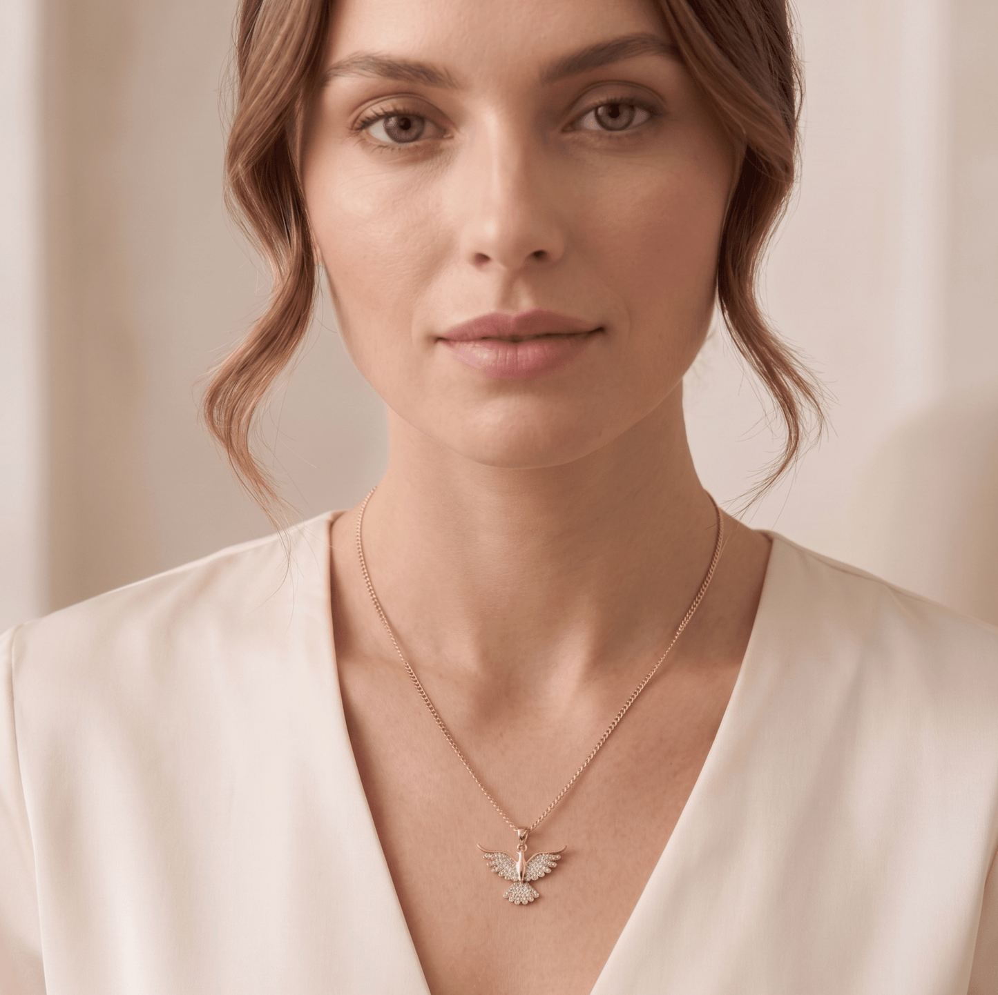 Aurelis Radiant Wing Necklace