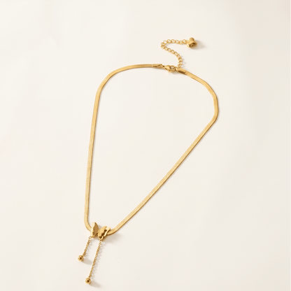 Aurora Butterfly Lariat Necklace