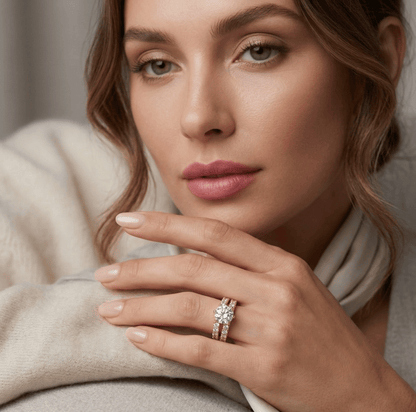 Aurora Lux Zirconia Bridal Ring Set