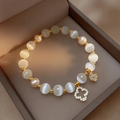 Aurora Pearl Zirconia Gold Bracelet