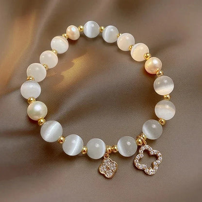 Aurora Pearl Zirconia Gold Bracelet