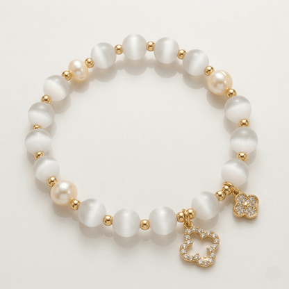 Aurora Pearl Zirconia Gold Bracelet