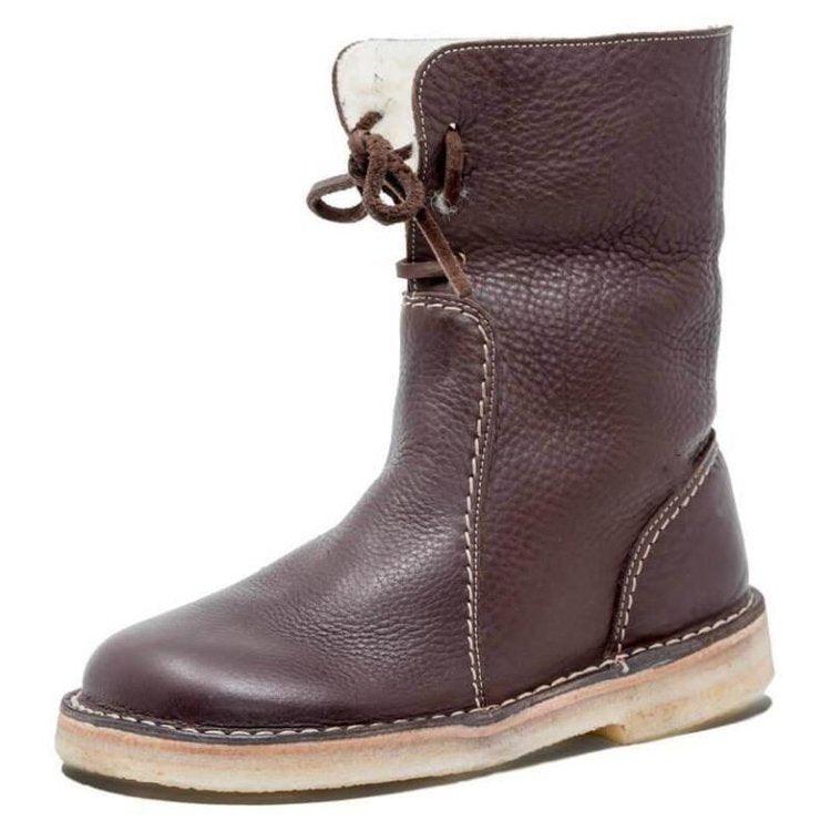 The Volu | Bottes Imperméables en Cuir Polaire Avec Doublure en Laine