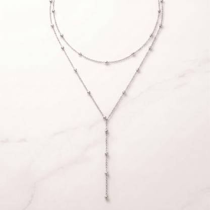 Celeste Double Layer Drop Necklace