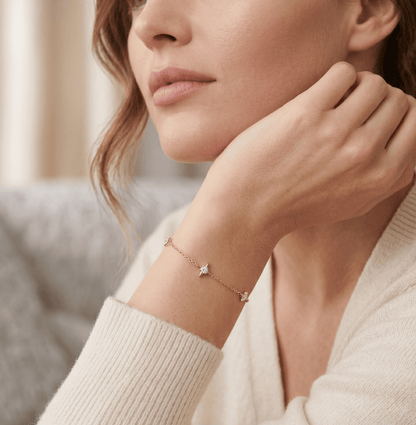 Celestial Diamond Star Bracelet