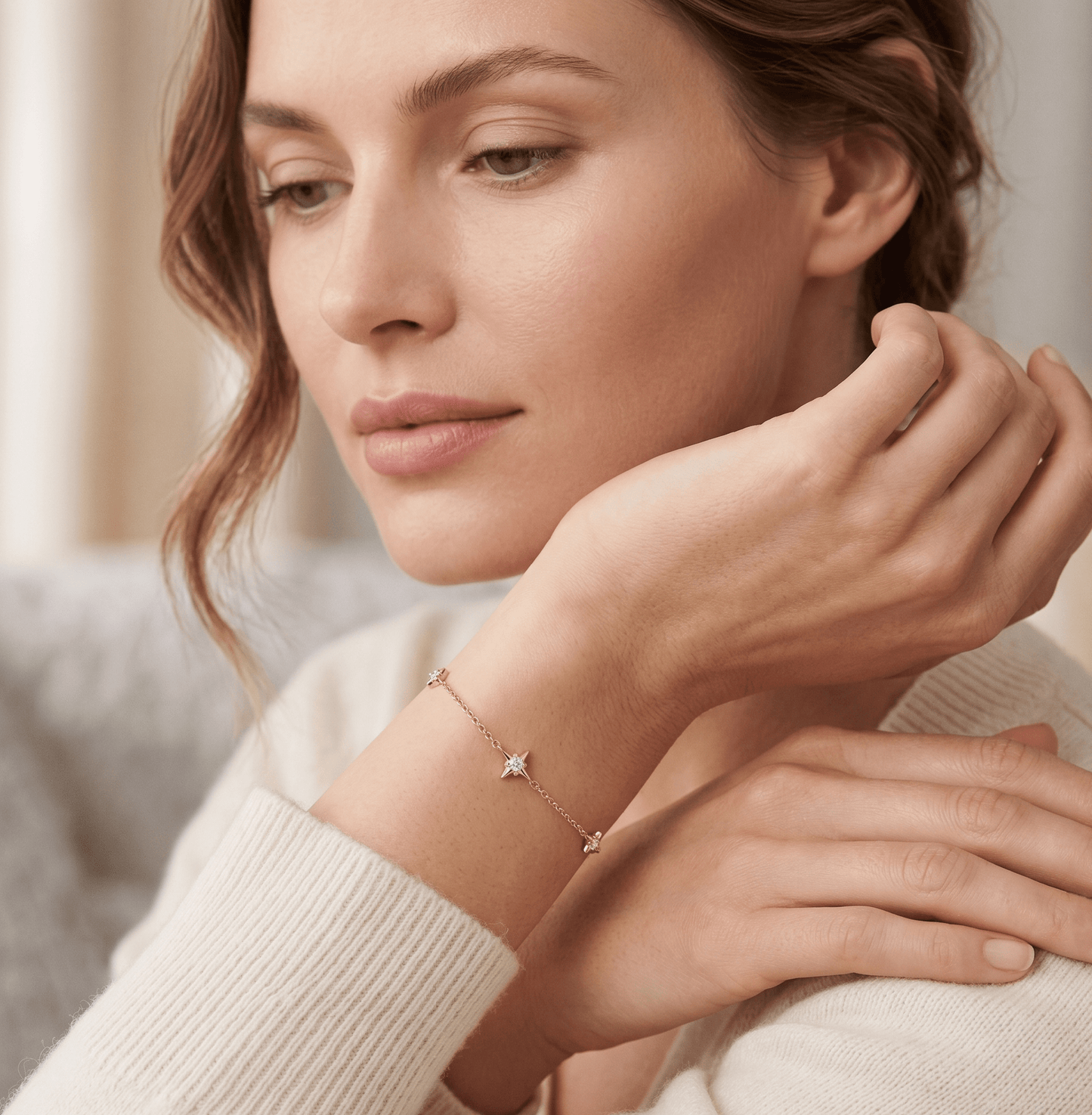 Celestial Diamond Star Bracelet