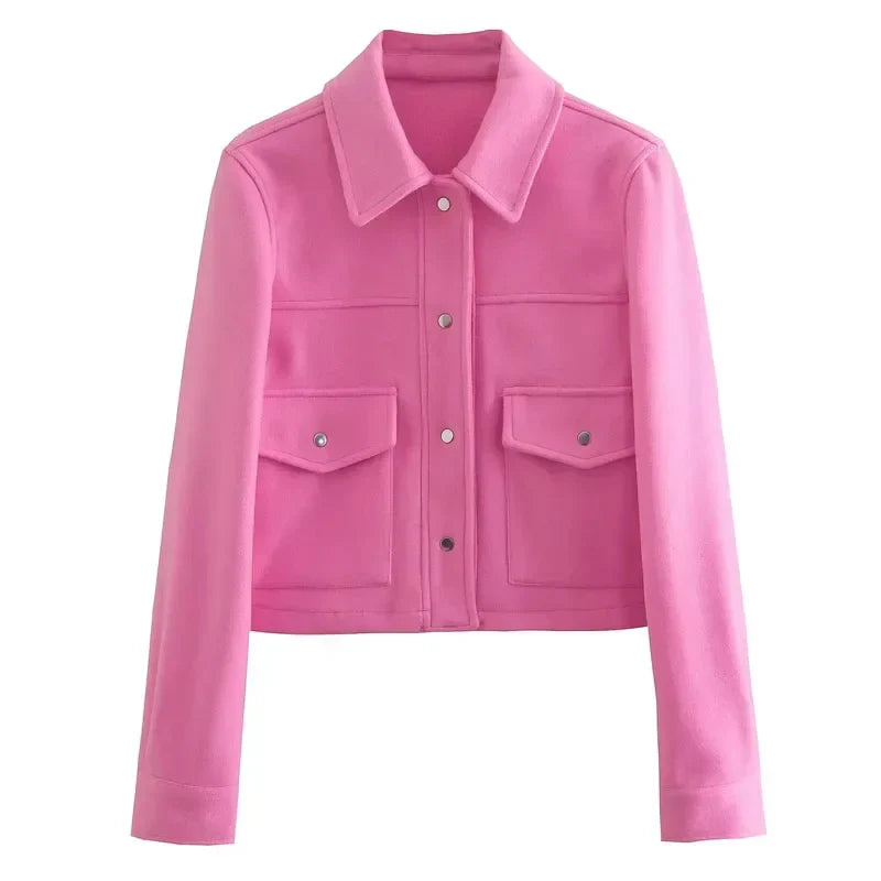 The Volu | Manteau court en laine avec boutons