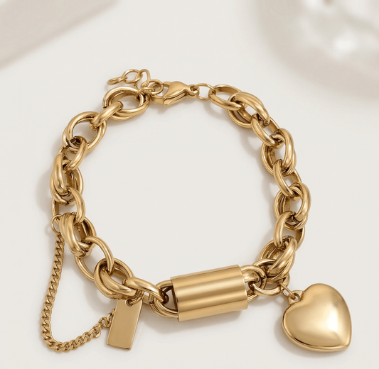 Glieder Armband mit Herz