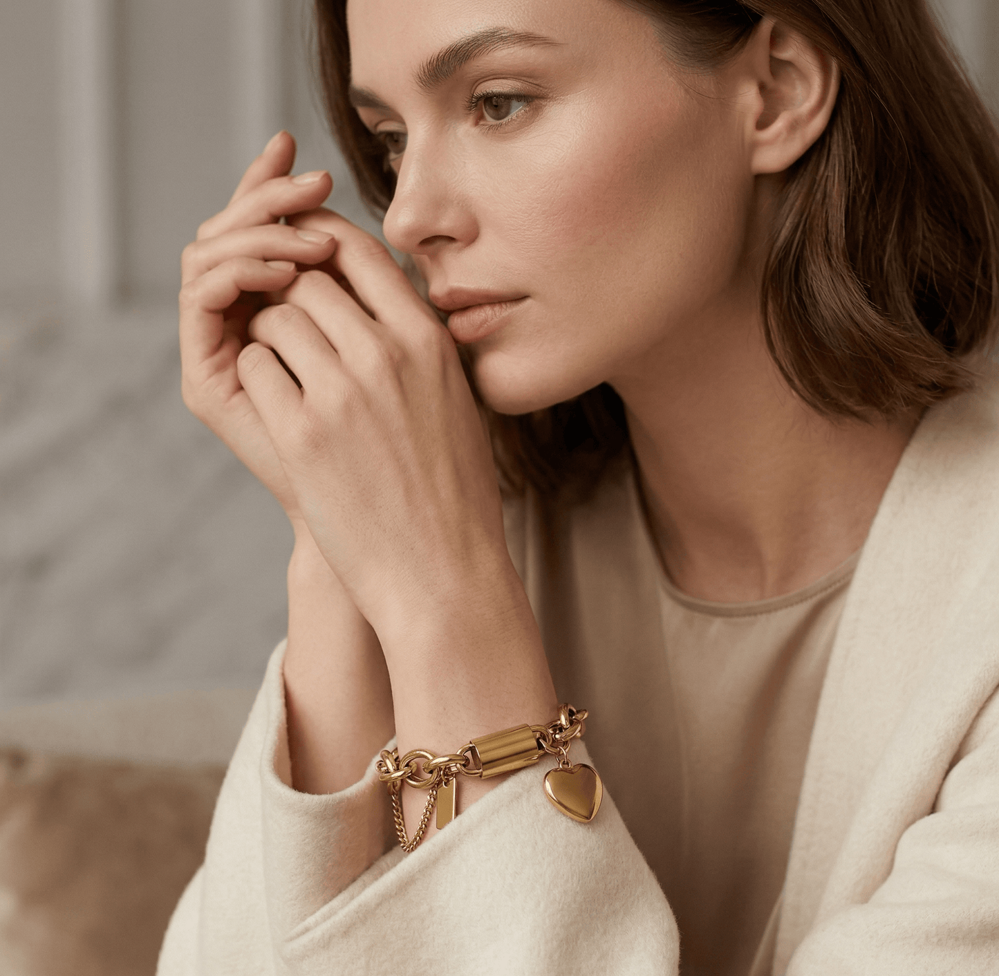 Eterna Heart Link Bracelet
