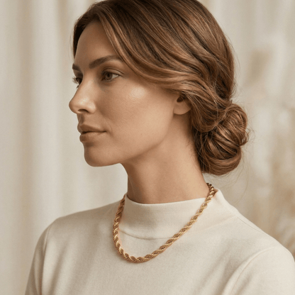 Gold Rope Chain Necklace