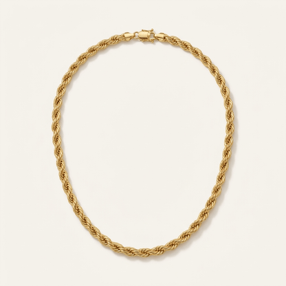 Gold Rope Chain Necklace