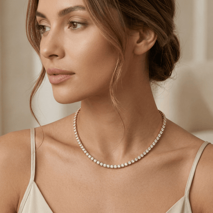 Gold Tennis Necklace – Luxe Edition