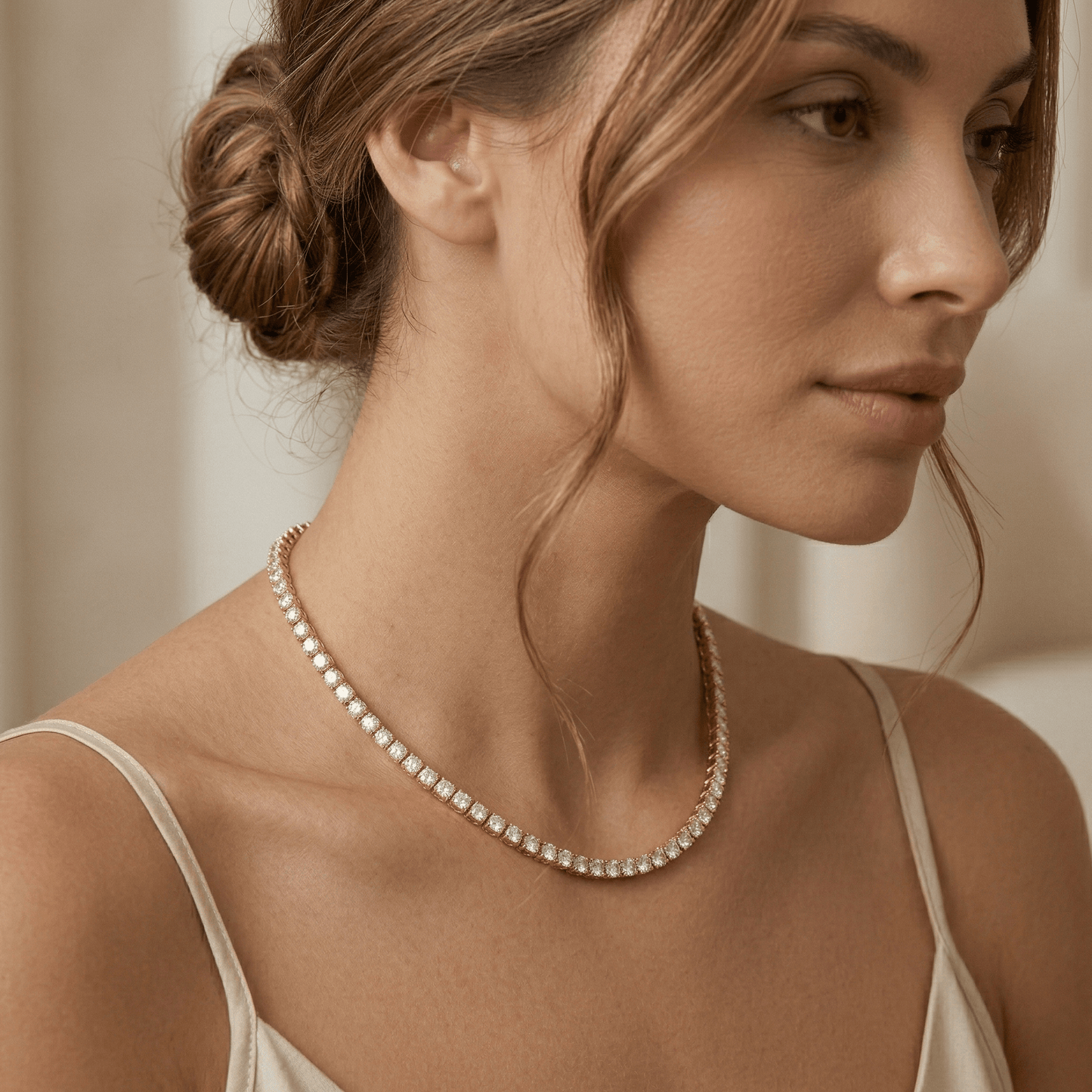 Gold Tennis Necklace – Luxe Edition
