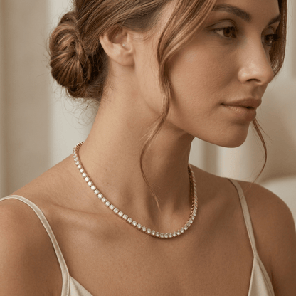 Gold Tennis Necklace – Luxe Edition