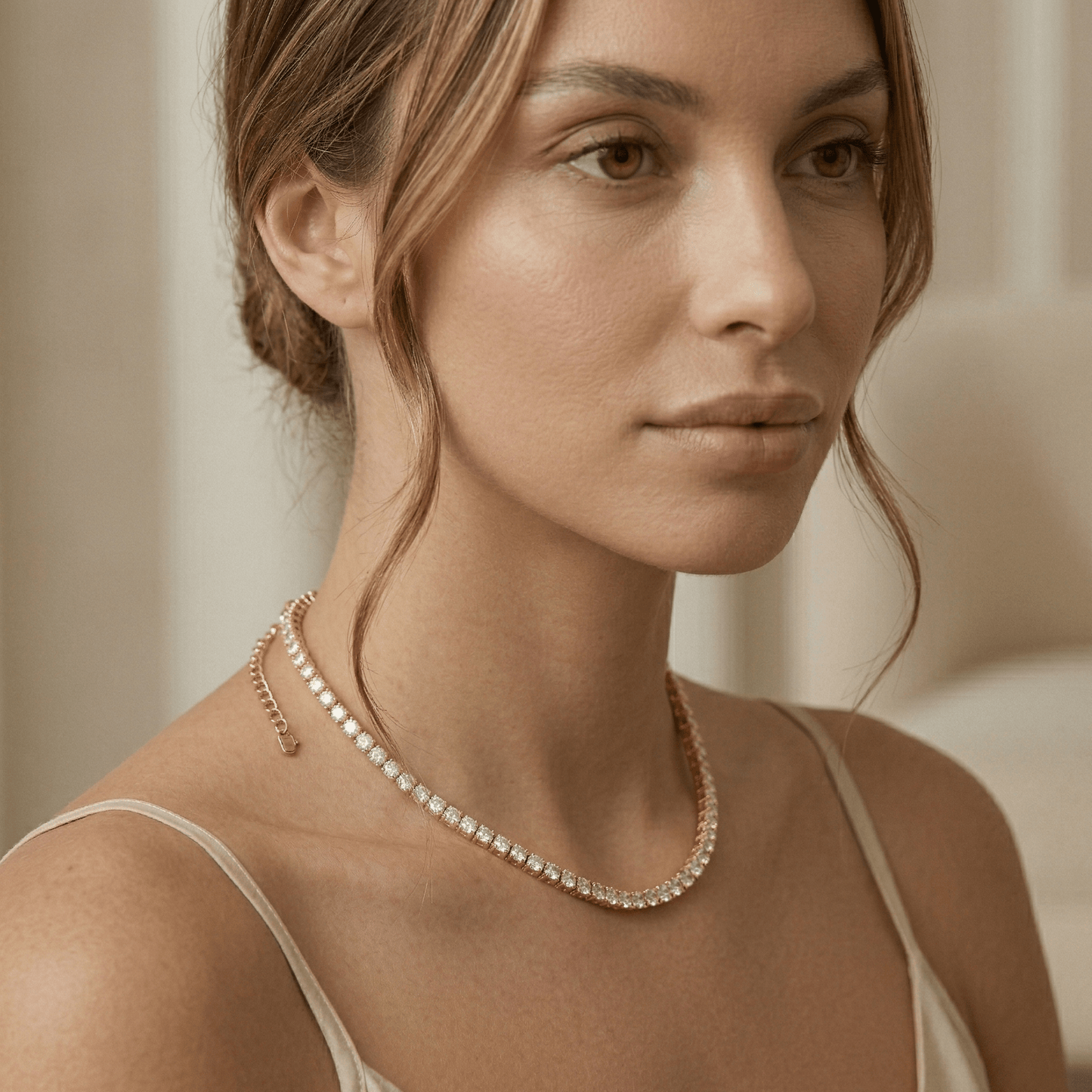 Gold Tennis Necklace – Luxe Edition