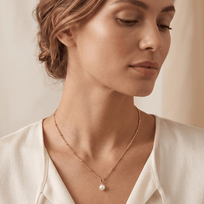 Luna Pearl Drop Necklace