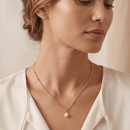 Luna Pearl Drop Necklace