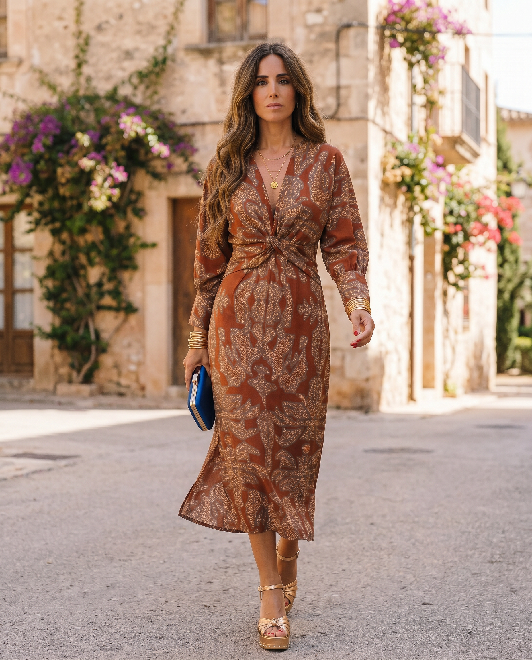 Silvia™ | Vestito Midi con Stampa