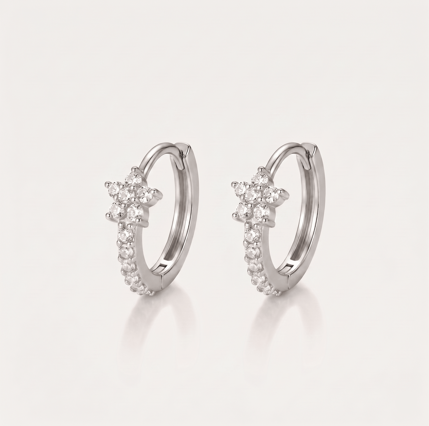 Radiant Cross Hoop Earrings