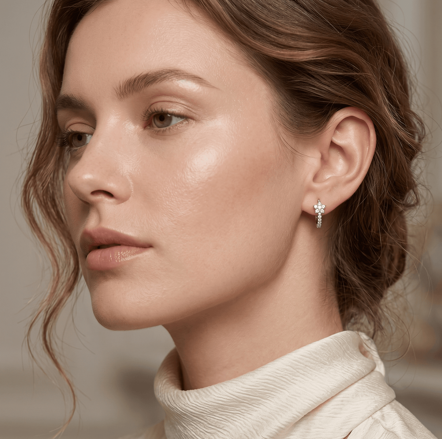 Radiant Cross Hoop Earrings