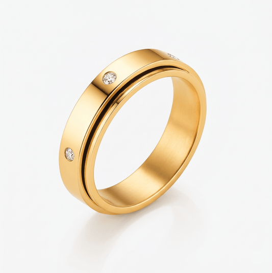 Kristall Ring Schmal