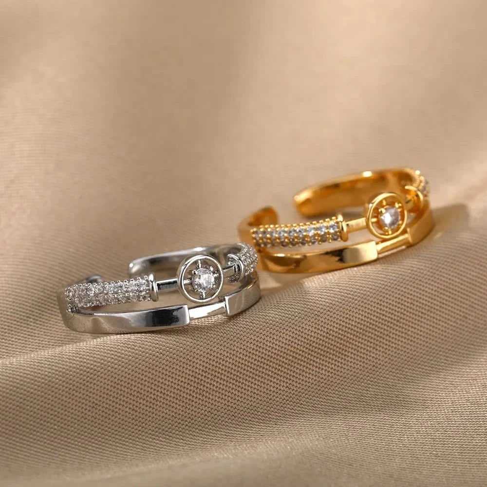 Sienna Crystal Adjustable Ring