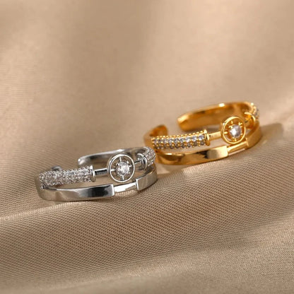 Sienna Crystal Adjustable Ring