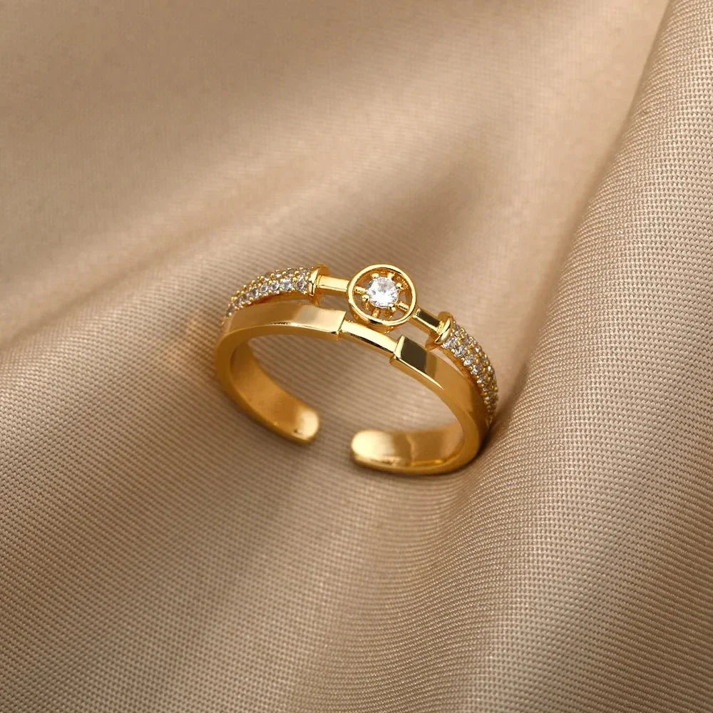 Sienna Crystal Adjustable Ring