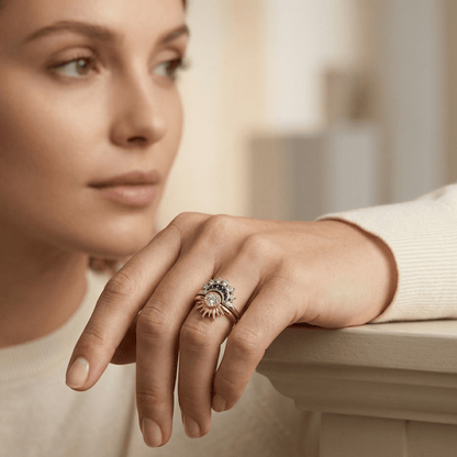 Solara Moon Gold Ring