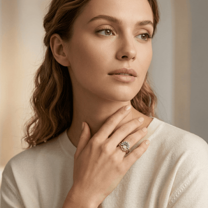 Solara Moon Gold Ring